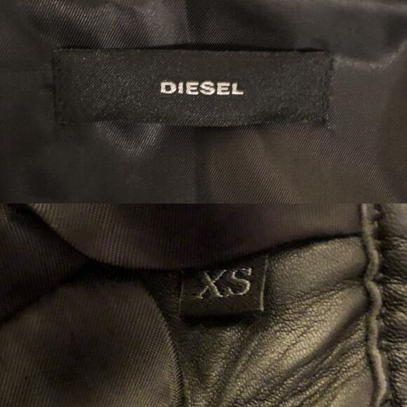 Diesel Lily Biker Leather Jacket Black Size XS NWT $700 - Picture 9 of 10